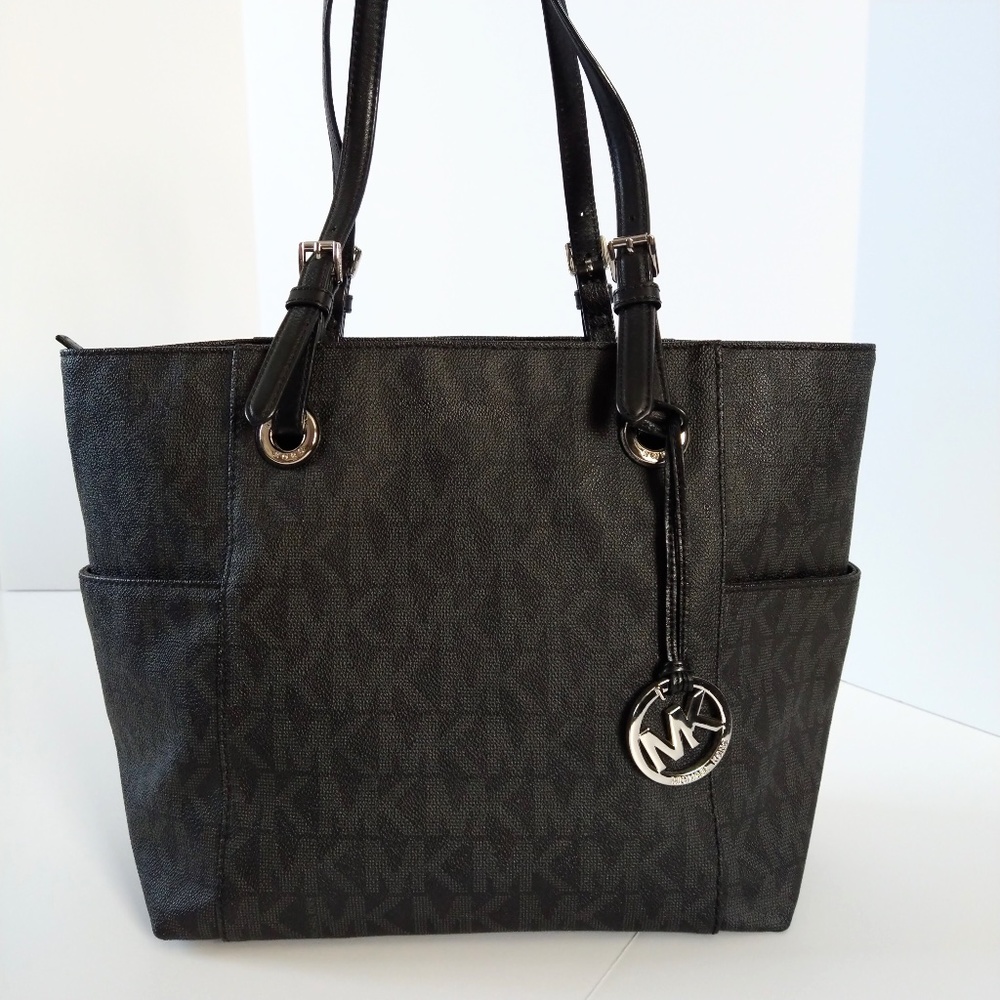 Michael Kors Jet Set Signature Tote Bag, Black